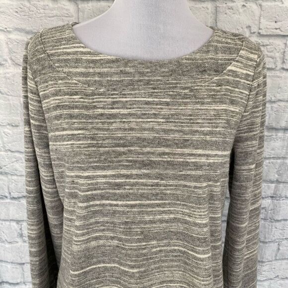 Talbots Women L cotton blend scoopneck Longsleeve textured pullover top - Picture 11 of 13
